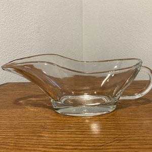 Vintage Anchor Hocking Traditional Glass Gravy Boat-Made in USA